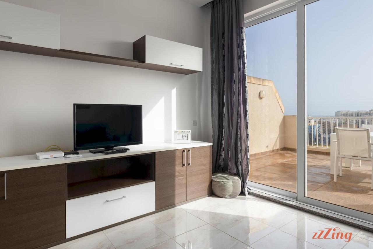 Sunny Penthouse Wterrace And Open Views Apartment St. Paul's Bay Exterior foto